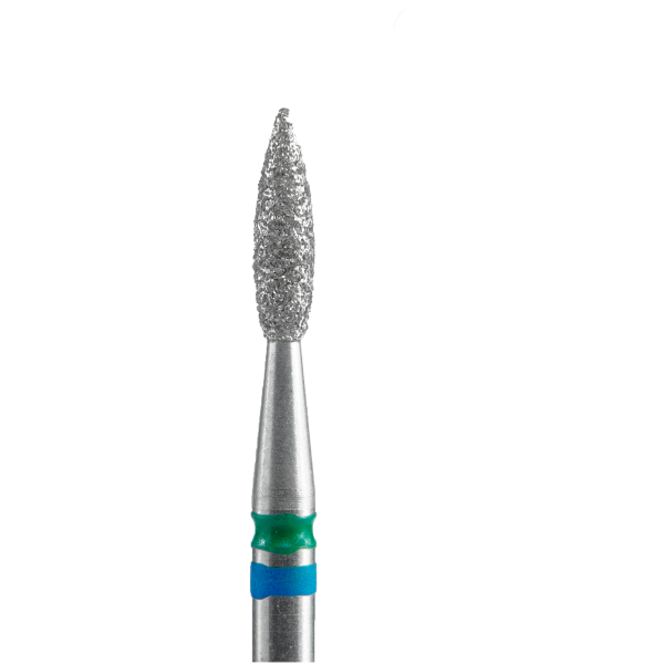 ALEZORI DIAMOND NAIL DRILL BIT DUO FLAME BLUE-GREEN EXPERT HEAD – 2.1MM / 8MM
