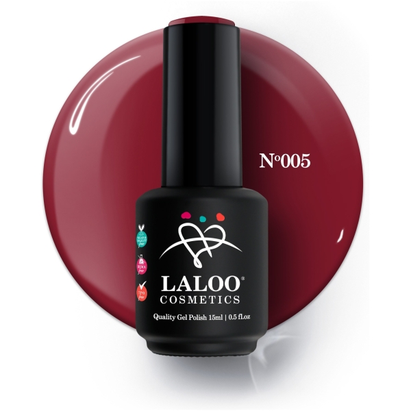 Νο.005 Μπορντό | Ημιμόνιμο Βερνίκι 15ml