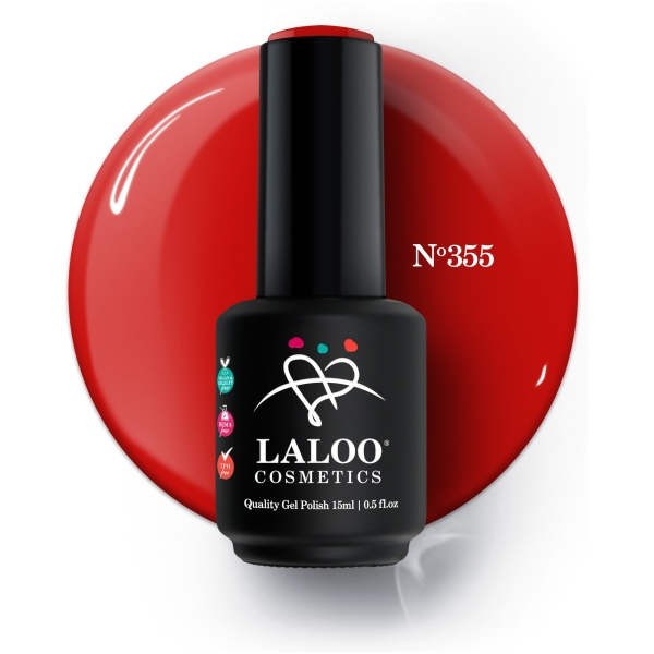 No.355 Κόκκινο | Ημιμόνιμο Βερνίκι 15ml
