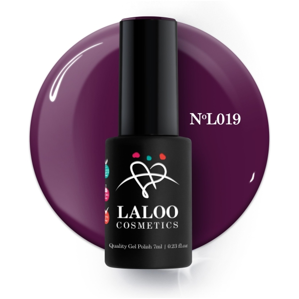 L019 Μωβ-Μελιτζανί | Ημιμόνιμο Βερνίκι 7ml