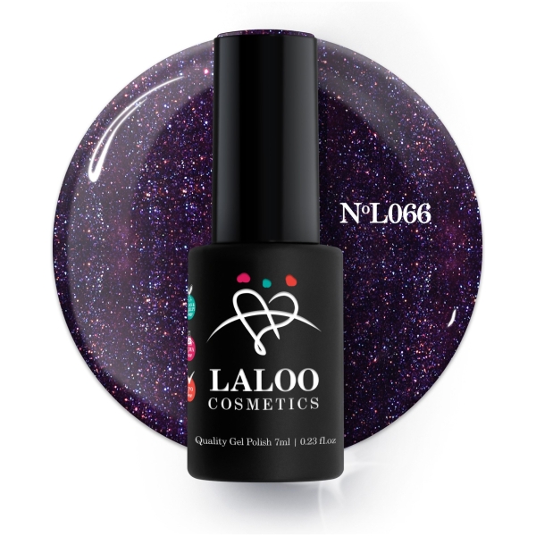 L066 Μωβ σκούρο με ελαφρύ shimmer | Ημιμόνιμο Βερνίκι 7ml