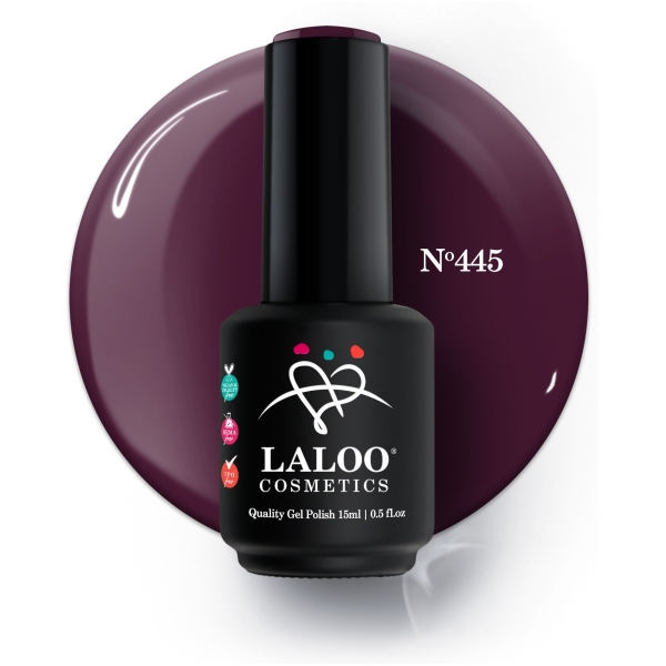 No.445 Μπορντώ-Μελιτζανί | Ημιμόνιμο Βερνίκι 15ml