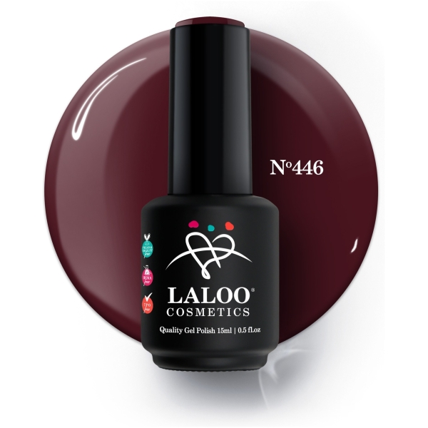 No.446 Μπορντώ σκούρο (κοκκινίζει) | Ημιμόνιμο Βερνίκι 15ml