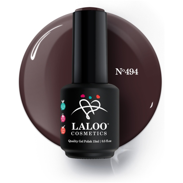 No.494 Σκούρο καφέ | Ημιμόνιμο Βερνίκι 15ml