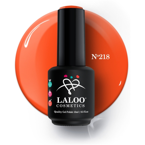 No.218 Πορτοκαλί | Ημιμόνιμο Βερνίκι 15ml