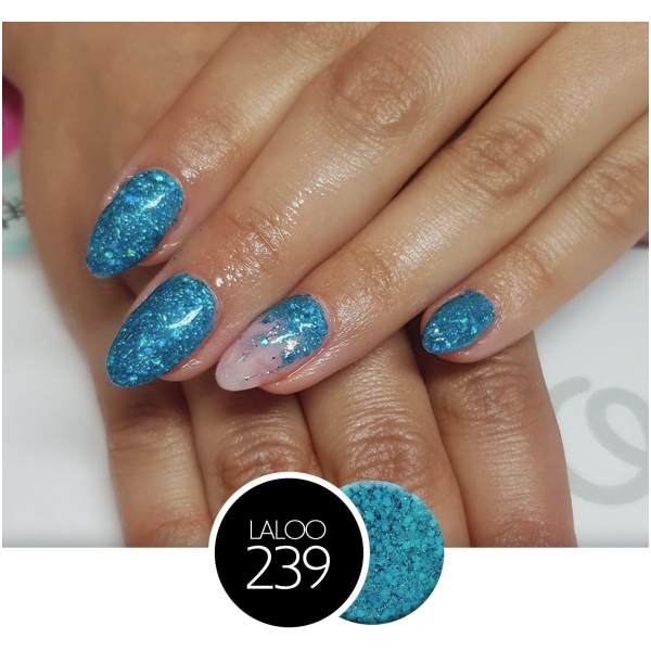 Νο.239 Τυρκουάζ glitter | Ημιμόνιμο Βερνίκι 15ml