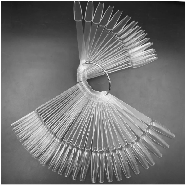 Δειγματολόγιο Coffin Ballerina Διάφανα Tips 50τμχ