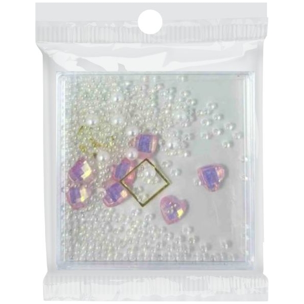 Διακοσμητικά Νυχιών με Πέρλες και Καρδιές #03