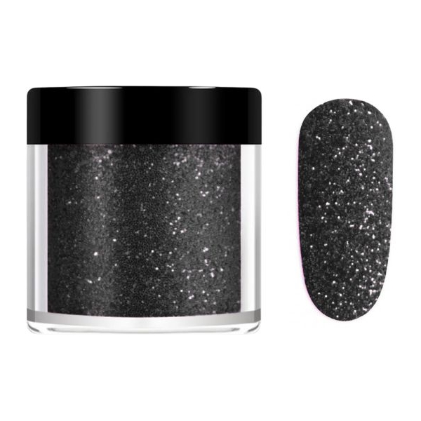 Διακοσμητική Σκόνη Glitter Νυχιών - Shining Black Sugar