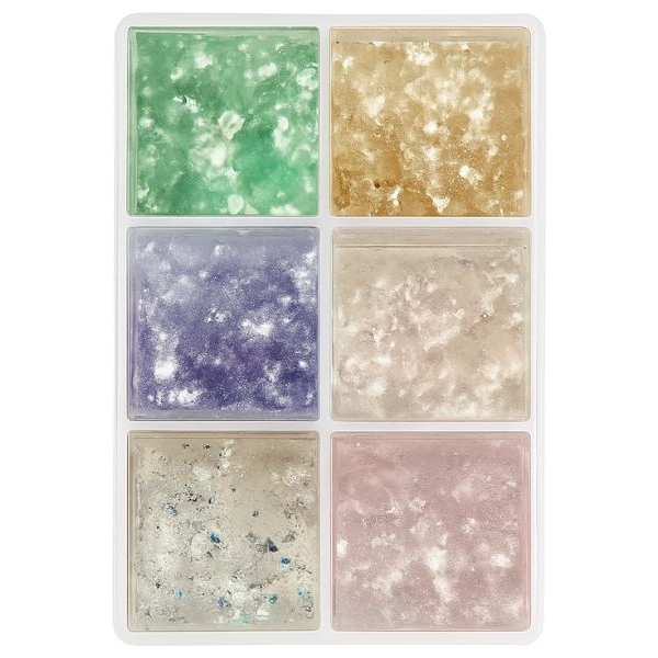 Foil Κομφετί Σκόνες Νυχιών Σετ 6τμχ