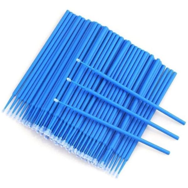 Microbrushes Βουρτσάκια Βλεφαρίδων Blue 2.5mm - 100τμχ