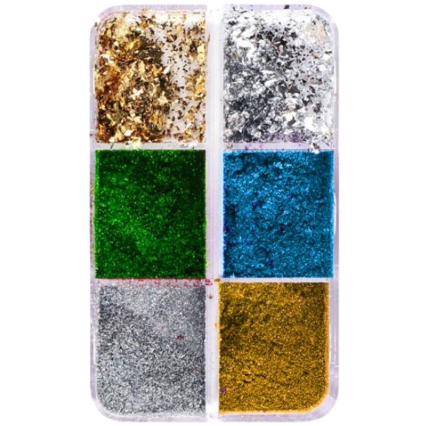 Mirror Powder Flakes - Gold Green