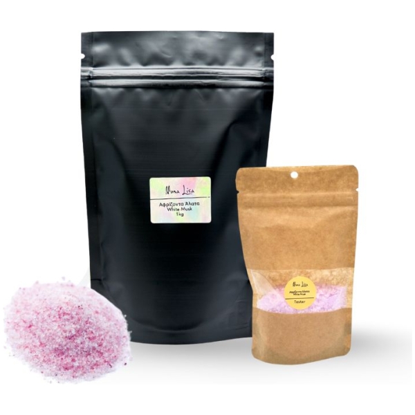 Mona Lisa - Αφρίζοντα Άλατα Μπάνιου White Musk 1kg