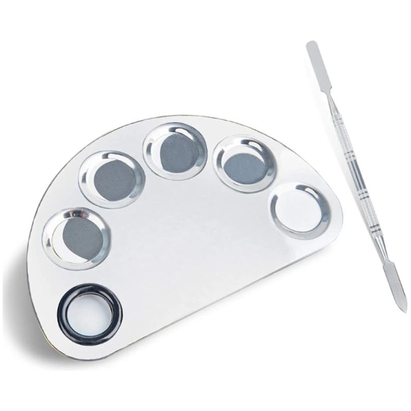 Παλέτα Ανάμειξης Χρωμάτων Inox - Ανοξείδωτη Σπάτουλα 2 όψεων