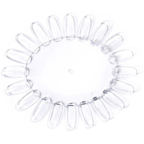 Παλέτα Νυχιών Διάφανη Οβάλ 20 θέσεων - 5τμχ