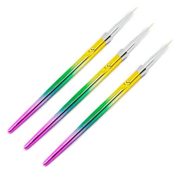 Πινέλα Nail Art Rainbow- 3τμχ