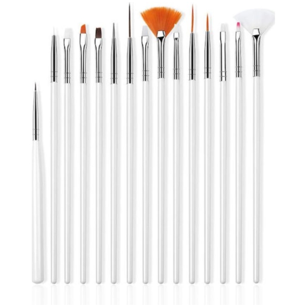 Σετ Πινέλων Gel Nail Art & Ακρυλικού 15τμχ