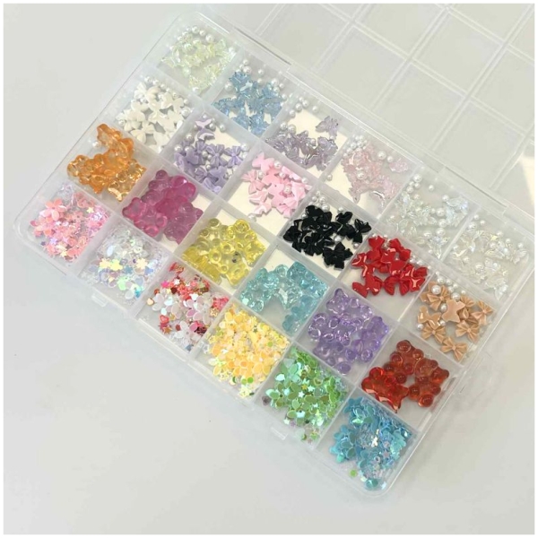Σετ Διακοσμητικών Νυχιών Nail Deco Charms 3D - 24 Διάφορα Σχέδια