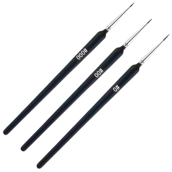 Σετ Πινέλα Νυχιών Λεπτά Nail Art - 3τμχ