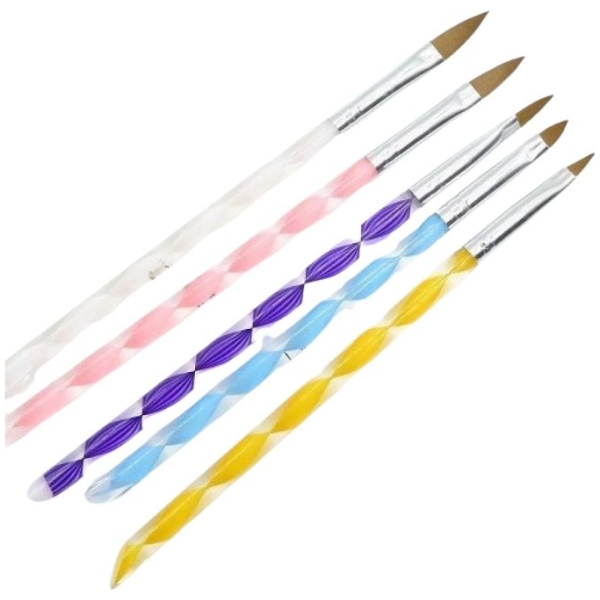 Σετ Πινέλων Gel - Acryl Nail Art 5τμχ