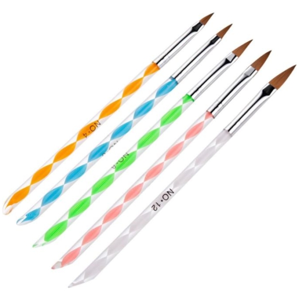 Σετ Πινέλων Gel - Ακρυλικό Nail Art 5τμχ