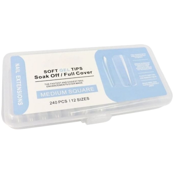Soft Gel Tips Medium Square 240pcs