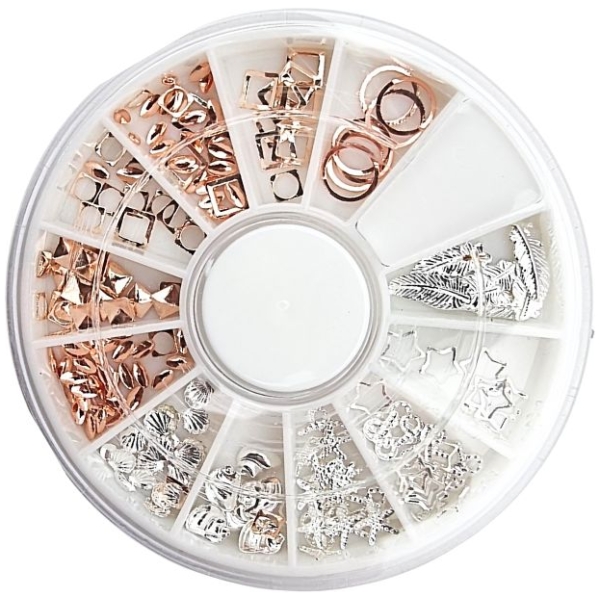 Τρουκς Νυχιών Μεταλλικά Bronze & Silver σε Διάφορα Σχέδια No11