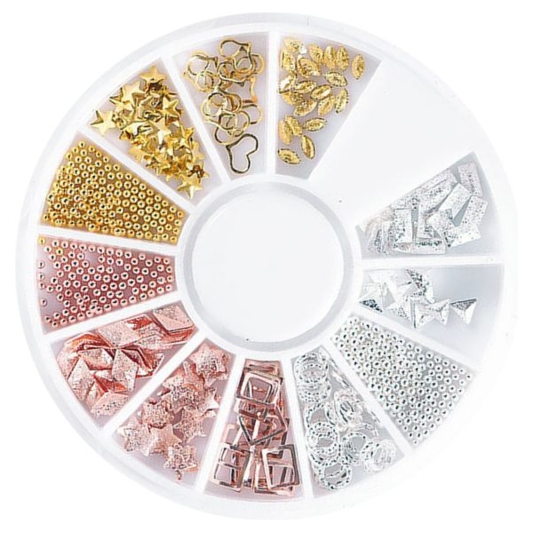 Τρουκς Νυχιών Μεταλλικά σε Διάφορα Σχέδια No12