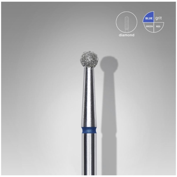 Diamond nail drill bit ball blue EXPERT head diameter 2,7 mm