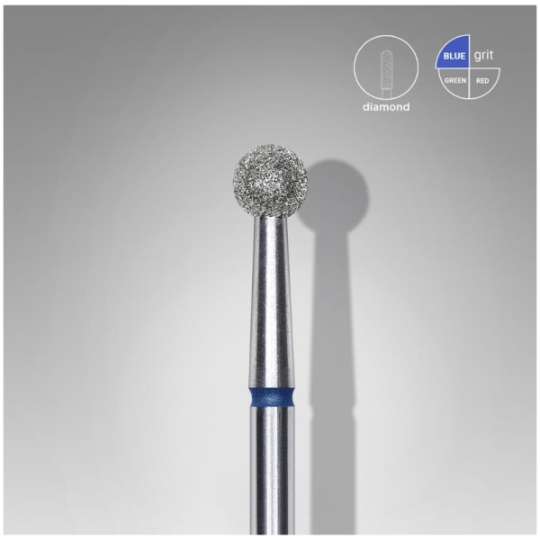 Diamond nail drill bit ball blue EXPERT head diameter 4 mm