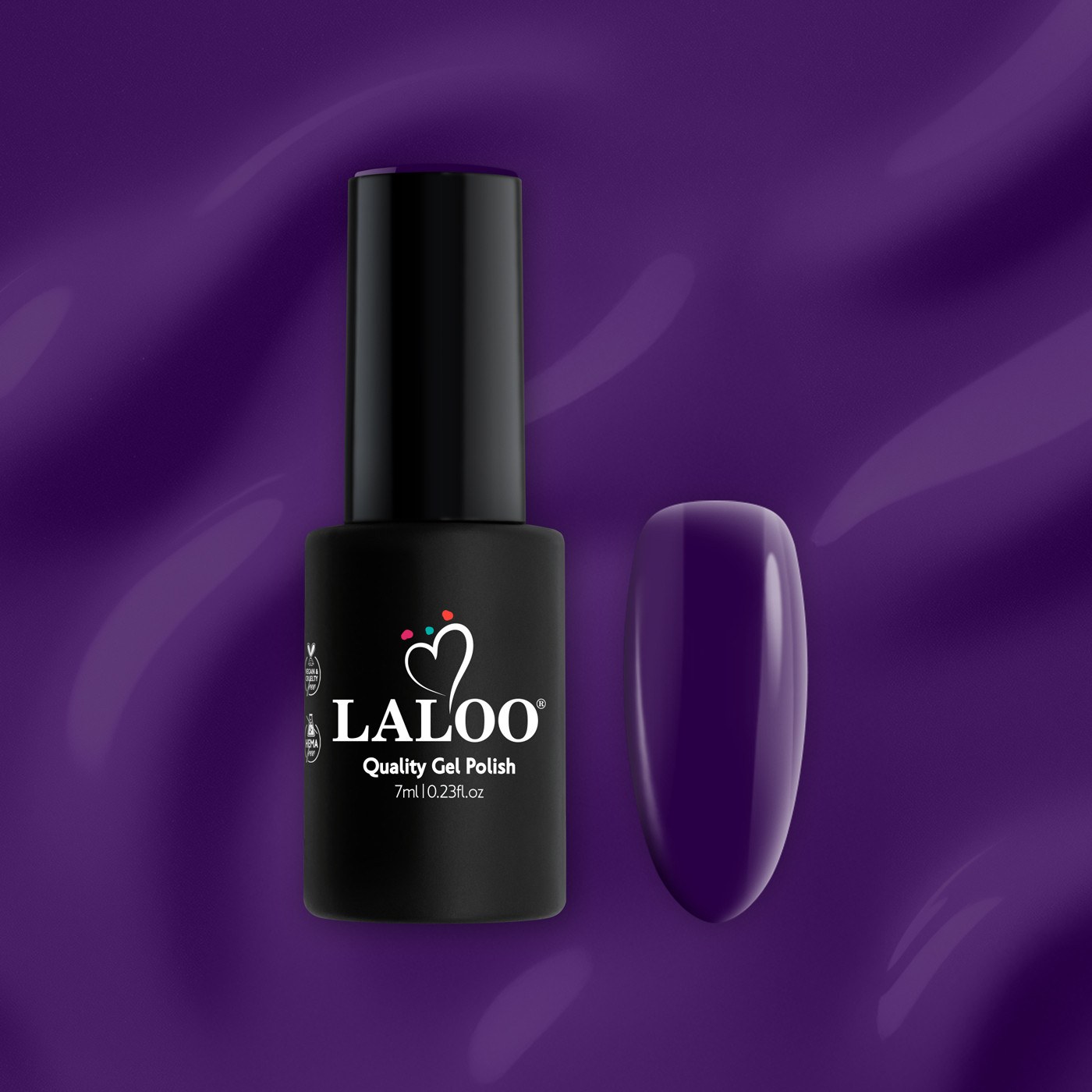 L335 Μαύρο-Μωβ μελιτζανί | Ημιμόνιμο Βερνίκι 7ml