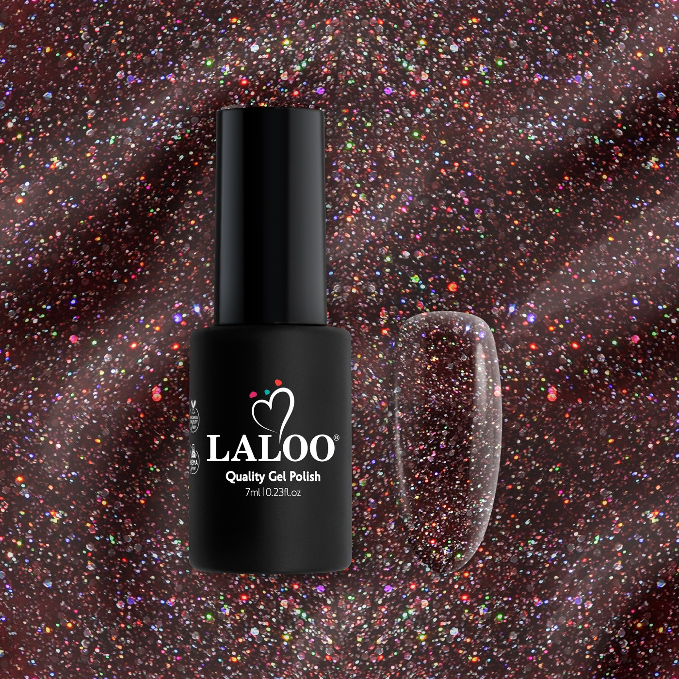 L406 Καφέ-Μελιτζανί σκούρο με ιριδίζον shimmer | Ημιμόνιμο Βερνίκι 7ml